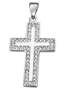 Firetti Damen Ketten-Anhänger "Schmuck Geschenk Silber 925 Halsschmuck Anhänger Kreuz", Silber 925 (Sterlingsilber), 3,00 g, silber, Silber 925
