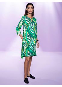 Heine Damen Druckkleid "Druck-Kleid", grün, Gr. 38, gemustert, mehrfarbig, bedruckt, 95% Polyester, 5% Elasthan, Kleider