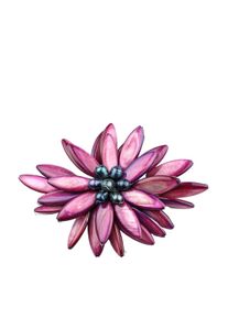Damen Brosche "Fiore", pink, Collezione Alessandro, Glas, Broschen, in Blumenform
