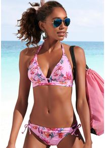 Sunseeker Damen Bikini-Hose "Modern", rosa, Gr. 32, bedruckt, floral, Polyamid, Badehosen, seitlich zu binden
