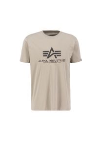 Herren T-Shirt "Alpha Industries Men - T-Shirts Basic T Carbon", beige, Gr. S, Alpha Industries, Obermaterial: 100% Baumwolle, Shirts