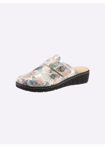 Belvida Damen Clog, Gr. 37, bunt, Veloursleder, Basic, Schuhe