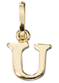 Jobo Damen Buchstaben-Anhänger "Anhänger Buchstabe", U, Gelbgold 333, gold, Gelbgold 333, Schmuckanhänger, 333 Gold
