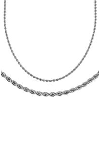 Firetti Damen Kette ohne Anhänger "Schmuck Geschenk Silber 925 Halsschmuck Halskette Kordelkette", 42, Silber 925 (Sterlingsilber), B: 1,9mm, silber,