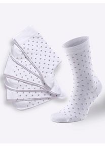 wäschepur WÄSCHEPUR Damen Socken, Gr. 2, weiß, 78% Baumwolle, 20% Polyamid, 2% Elasthan, Socken