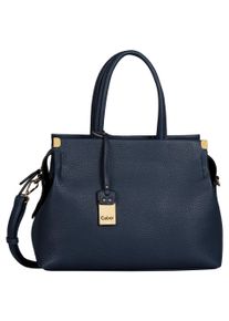 Gabor Damen Shopper "Gela", blau, Polyurethan, Polyurethan (PU), clean, gepflegt, unifarben, Taschen, genarbtes Lederimitat mit schmückenden