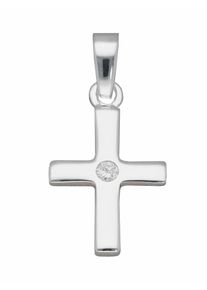 Adelia´s ADELIA ́S Damen Ketten-Anhänger "925 Silber Kreuz Anhänger mit Zirkonia", Damen,mit Zirkonia, Silber 925 (Sterlingsilber), silber, Silber 925