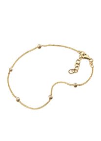 Elli Damen Fußkette "Fußkettchen Kristalle 925 Silber", 25cm, Silber 925 (Sterlingsilber), gold, Silber 925 (Sterlingsilber), Fußkettchen