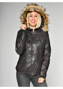 Mustang Damen Lederjacke "Lelu", braun, Gr. S, Obermaterial: 100% Leder, Schaf / Futter: 100% Baumwolle / Ärmelfutter: 100% Polyester / Strickteil: