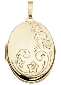 Jobo Damen Medallion-Anhänger "Anhänger Medaillon oval", Gelbgold 333, gold, Gelbgold 333, Schmuckanhänger, 333 Gold
