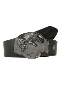 Damen Ledergürtel, schwarz, modisch, Gr. 105, RETTUNGSRING BY SHOWROOM 019, Rindsleder, Gürtel, mit glänzender Koppelschließe