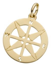 Jobo Damen Ketten-Anhänger "Anhänger Kompass", Gelbgold 585, gelb, Gelbgold 585, Schmuckanhänger, 585 Gold