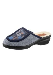Schawos Damen Pantoffel, Gr. 38, grau, Textil, Schuhe