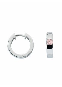 Adelia´s ADELIA ́S Damen Paar Ohrhänger "1 Paar 925 Silber Ohrringe / Creolen mit Zirkonia Ø 15,7 mm", Damen, Silber 925 (Sterlingsilber), bunt, Silber 925