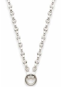 Leonardo Damen Charm-Kette "Halskette Romea Clip&Mix, 023272, 023273", 50, Edelstahl, L: 50cm B: 6mm, silber, Edelstahl, B:6mm, Halsketten