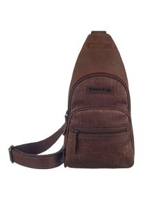 Cityrucksack "NATURE Leather-Cork", GreenLand Nature, braun, Leder, casual, Rucksäcke, Rechtsseitig oder linksseitig tragbar
