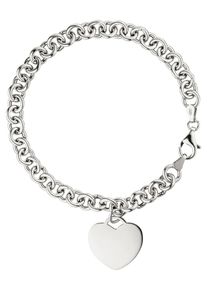 Jobo Damen Silberarmband "Herz", Silber 925 (Sterlingsilber), silber, Silber 925 (Sterlingsilber), Armbänder, 925 Silber 19 cm