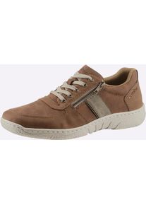 Rieker Herren Schnürschuh, Gr. 41, braun, Lederimitat, sportlich, Schuhe