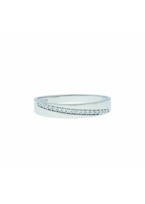 Adelia´s ADELIA ́S Damen Fingerring "333 Weißgold Ring mit Zirkonia", 48, Weißgold 333, silber, Weißgold 333, Fingerringe, Goldschmuck für Damen