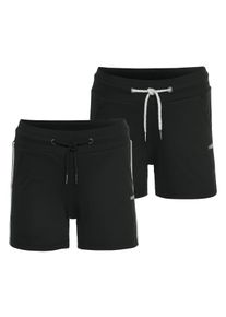 H.I.S. H.I.S Damen Shorts "Essentials Shorts im Doppelpack", schwarz, casual, Gr. 38, Obermaterial: 65% Polyester, 35% Baumwolle, Hosen