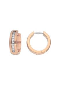 TITANIA Damen Paar Creolen "perfect elegance", Titan, rosa, Titan, Ohrringe