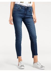 Heine Damen Röhrenjeans, blau, Gr. 20, unifarben, 97% Baumwolle, 3% Elasthan, 76% Baumwolle, 16% Polyester, 1% Elasthan, 7% Viskose, Jeans