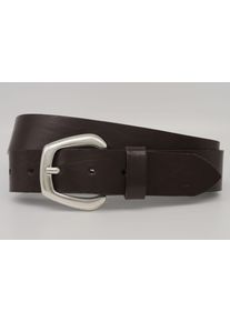 AnnaMatoni Damen Ledergürtel, braun, casual, Gr. 90, unifarben, Rindsleder, Gürtel, mit silberner Schließe