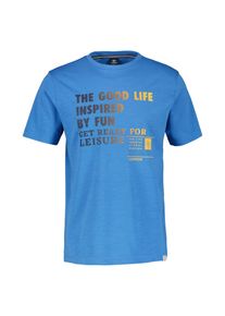 Lerros Herren T-Shirt "Lerros Herren T-Shirt mit Frontprint", blau, Gr. S, 100% Baumwolle, Shirts
