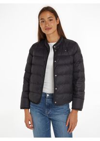 Tommy Hilfiger Damen Steppjacke "LW DOWN COLLARLESS JACKET", schwarz, casual, Gr. L, unifarben, Web, Obermaterial: 100% Polyamid. Futter: 100%