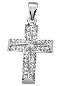 Firetti Damen Ketten-Anhänger "Schmuck Geschenk Silber 925 Halsschmuck Anhänger Kreuz", Silber 925 (Sterlingsilber), 1,40 g, silber, Silber 925