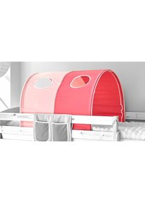 Betttunnel Ticaa, B:89cm H:75cm L:100cm, pink, Baumwolle, Spieltunnel