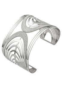 Jobo Damen Armspange, Edelstahl, silber, Edelstahl, Armbänder, breit Edelstahl