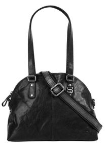SPIKES & SPARROW Damen Shopper, SPIKES & SPARROW, schwarz, Leder, unifarben, leicht glänzend, Taschen, echt Leder