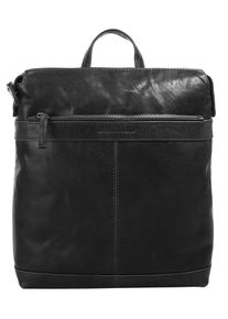 SPIKES & SPARROW Laptoprucksack, SPIKES & SPARROW, schwarz, Rindsleder, Leder, Retro, casual, Rucksäcke, echt Leder