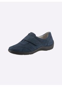 Waldläufer WALDLÄUFER Damen Klettschuh, Gr. 6,5, blau, Nubukleder, Glattleder, sportlich, Schuhe