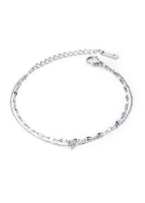 Firetti Damen Armband "Schmuck Geschenk Armschmuck Armkette Schiffsankerkette", Edelstahl, silber, Edelstahl, Armbänder, mit Zirkonia (synth.)