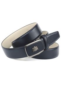 Anthoni Crown Damen Ledergürtel, blau, Gr. 105, unifarben, Leder, Gürtel, in Hirschprägung