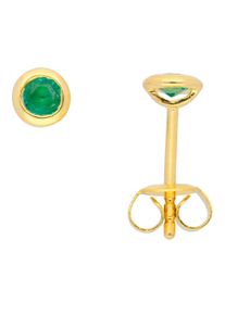 Adelia´s ADELIA ́S Damen Paar Ohrhänger "1 Paar 585 Gold Ohrringe / Ohrstecker mit Smaragd", Damen, Gelbgold 585, grün, Gelbgold 585, Ohrringe, 585 Gold mit