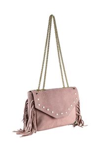 Damen Umhängetasche "Mini-Jesse", Collezione Alessandro, rosa, Leder, Taschen, aus Wildleder mit Fransen