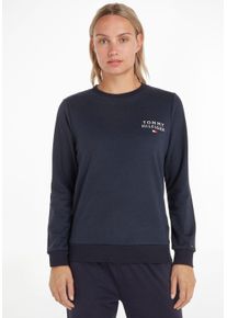 Damen Rundhalspullover "TRACK TOP", Tommy Hilfiger Underwear, Gr. XL, schwarz, Sweatware, Obermaterial: 50% Baumwolle, 50% Polyester, unifarben,