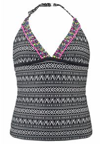 Buffalo Kinder Tankini, schwarz-weiß, Gr. 122, Polyamid, Bikini-Sets, mit Ethnodruck und Kontrastdetails