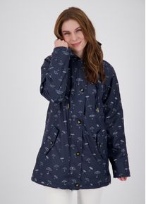 DEPROC Active Damen Regenjacke "Friesennerz HALIFAX UMBRELLA", blau, casual, Gr. 48, Obermaterial: 100% Polyurethan; Futter: 100% Polyester, Jacken,