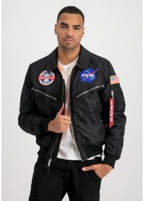 Herren Bomberjacke "Alpha Industries Men - Bomber Jackets Spacewalk Jacket", schwarz, Gr. S, Alpha Industries, Obermaterial/Futter: 100% Nylon,