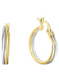 Firetti Damen Paar Creolen "Schmuck Geschenk Gold 375 Ohrschmuck Creole", Gelbgold 375, gold, Gelbgold 375, Ohrringe
