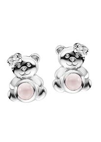 Herzengel Mädchen Paar Ohrstecker "Teddy, HEE-TEDDY-BA, HEE-TEDDY-RQ", Silber 925 (Sterlingsilber), bunt, Silber 925 (Sterlingsilber), Ohrringe, mit