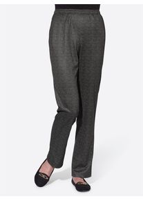 Classic Basics Damen Schlupfhose, grau, Gr. 40, gemustert, 100% Polyester, Hosen
