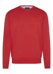 Bugatti Herren Rundhalspullover, rot, casual, Gr. S, Sweatware, 100% Baumwolle, Pullover, aus reiner Baumwolle
