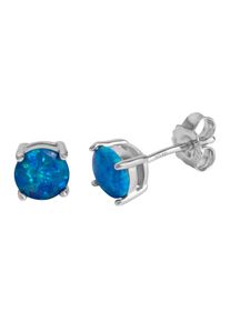 Firetti Damen Paar Ohrstecker "Schmuck Geschenk Silber 925 Ohrschmuck Edelstein Opal", Silber 925 (Sterlingsilber), bunt, Silber 925
