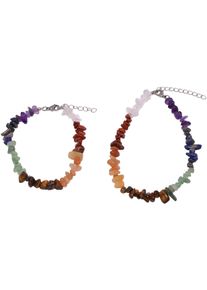 Firetti Damen Schmuckset "Multipack Schmuck Geschenk Armband Fußkette Chakra Edelsteine", bunt, Edelstahl, Schmuck-Sets, Made in Germany - mit