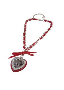 Allgäu Rebell ALLGÄU REBELL Damen Kette mit Anhänger "Rosi", rot, Basic, Metall, Halsketten, mit Herzanhänger